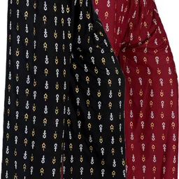 4k fashion Pack of 2 Women Relaxed Black, Maroon Viscose Rayon Trousers-picture-23