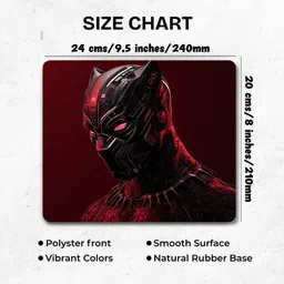 Pawsome Creations Panther Printed Mouse Pad Non Slip Base Mousepad image 3