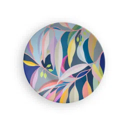 quirk india Multicolour American Art Floral Decorative Wall Plate image 2