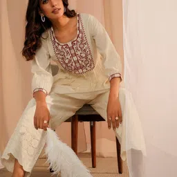 libas Women Printed Pure Cotton A-line Kurta image 3