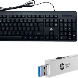 HP KM150 USB Combo Keyboard & Mouse + 64GB 818W USB3.2 Pen Drive Combo Set-picture-21