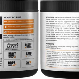 as-it-is nutrition ATOM Monohydrate - 80 Servings | Dope Free | Creatine image 2