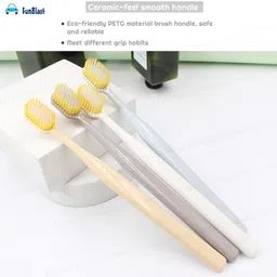 funblast Tooth Brush Set, Tooth Brush Combo Pack of - 4 for Kids & Adults, Extra Soft Bri Ultra Soft Toothbrush image 5