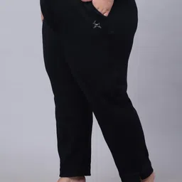 trend level Women Regular Fit Black Wool Trousers image 3