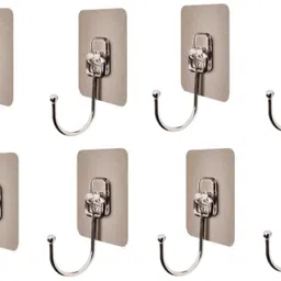 heymak 8PC Adhesive Heavy Duty Sticky Stainless Steel Hooks,Hanging Capacity 10KG Max Door Hanger-picture-10