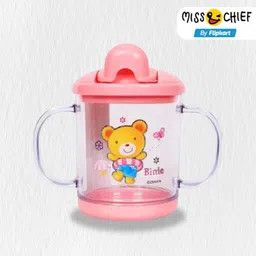 miss & chief Sipper Cup Twin Handle for Easy Grip Anti Spill Sippy Cup Baby Water/Juice 200ML image 5