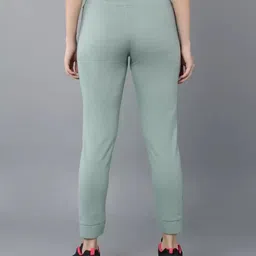 glowic Women Solid Light Green Track Pants image 3