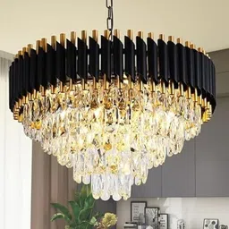 goblet 800mm Modern Ceiling Light black gold Jhumar@4 Chandelier Ceiling Lamp image 2