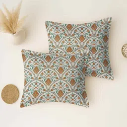 mayfair homes london Brown Cotton 27x18 Inches Pillow Covers (Set of 2) image 5