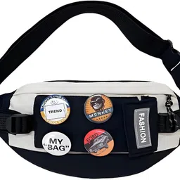Venzina Large Waterproof Nylon Crossbody Sling Bag with Adjustable Strap for Men Women Waist Bag-picture-21