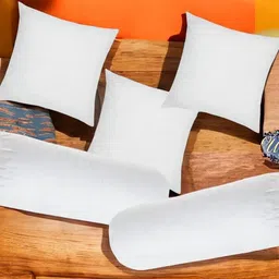 urmila creation Microfibre Bolster Pack of 5 Solid Diwan Set Of 3 Cushion & 2-picture-22