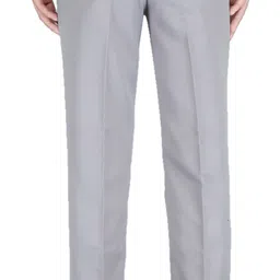 kurus Men Regular Fit Grey Cotton Blend Trousers image 3