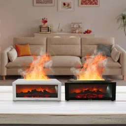 Lipzie Mini Fireplace Essential Oil Diffuser 150ml Ultrasonic Flame Humidifier USB Humidifier image 2