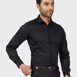 avidura Men Regular Fit Solid Spread Collar Formal Shirt image 2