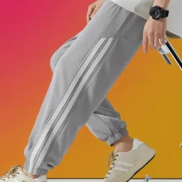 nivedanm Men Self Design Grey Track Pants image 3