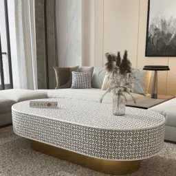casagold Jordan Bone Inlay Coffee Table In Black Colour image 1