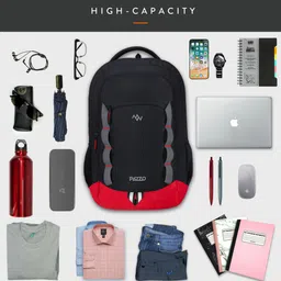 pazzo Large 48 L Laptop Backpack 3 Compartment Office/College/15.6 inch padded Laptop Bag with internal organiser image 4