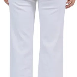 3butterflies Women Boyfriend Mid Rise White Jeans image 2