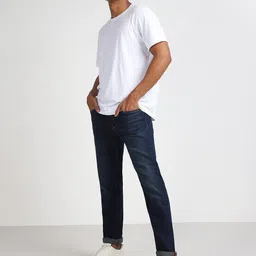 lee Men Slim Mid Rise Dark Blue Jeans image 5