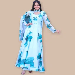 kit villa Net Stitched Anarkali Gown-picture-18