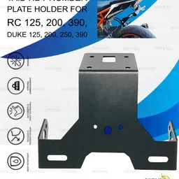 dhevan TT_1R Tail Tidy Number Plate Holder for KTM RC Duke 125 200 250 390 Heavy Metal Bike Number Plate-picture-25