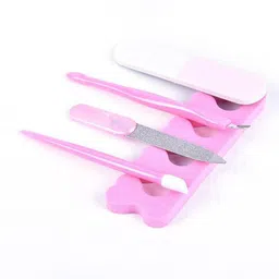 ritzkart 5Pcs/Set Nail Art Kit Pedicure/ Manicure Files Toe Finger Separator Cuticle Fork Pusher Stick Dead Skin Remover Trimmer Manicure kit image 4