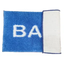 athom living Blue Slogan Polyester 22x15 Inches AntiSkid Bath Mat image 3