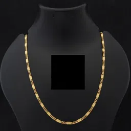 gafut 1 gram High Quality Indian Polished “20” Inches Gold Chain for Men and boy Emerald Gold-plated Plated Copper Chain image 5