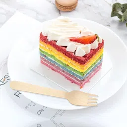 ucorps 14cm Disposable Wooden Spoon & Fork Set Disposable Wooden Cutlery Set image 2