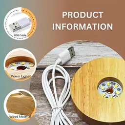 dhruti enterprise 3D Crystal4 Ball Fishight lamp LED Decoration Table Light Lamp Night Lamp image 5