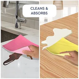 pitradev Highly Absorbent Cellulose and Cotton Sponge Cloth for Kitchen and Home Cleaning Wet and Dry Sponge Cleaning Cloth image 3