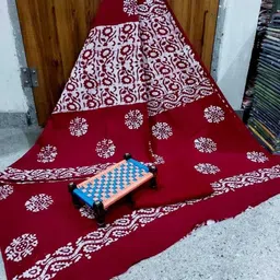 sundreesaree Blocked Printed, Color Block, Floral Print, Printed Daily Wear Pure Cotton Saree-picture-19