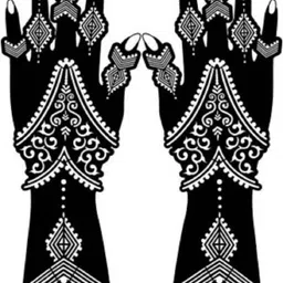 bittu creation MENDI_F079 MENDI_F079 Hand Mehndi Stencil Stencil image 1