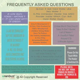 orbon Electric Immersion Water Heating Rod 1000 Watts | Water Heater | Bucket Heater 1000 W Shock Proof Immersion Heater Rod image 4