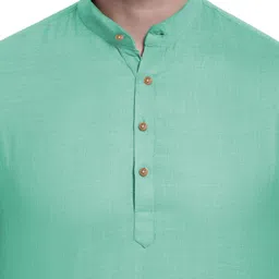 edin Pack of 2 Men Solid Pure Cotton Straight Kurta image 5