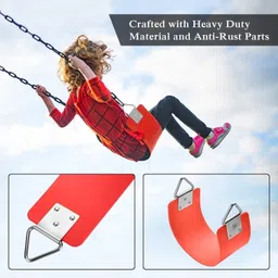 charming treasures Flexible Plastic Seat with Metal Triangle Ring Swing Seat for Kids & Adults image 4