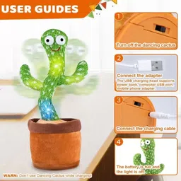 rsa enterprises Cactus Toy Talking Cactus Plant Plush Toy Dancing Cactus image 2