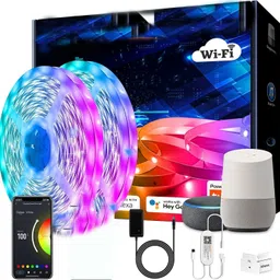 TUNEO 10 Meters LED Strip Light| RGB Music Sync light with remote control Light Strip image 2