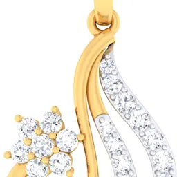 avsar AVP797YB 14kt Cubic Zirconia Yellow Gold Pendant-image-4