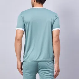 chrome & coral Striped Men Track Suit image 2