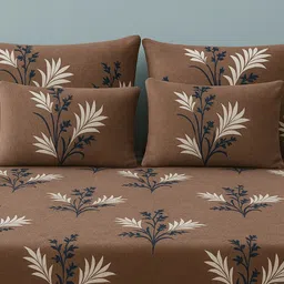 shruvis ekart Woolen King Fitted (Elastic) 400 TC Printed Bedsheet image 4