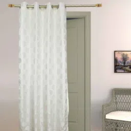 the conversion Cream Polyester Blend Abstract 9ft Light Filtering Eyelet Long Curtain-picture-10