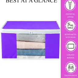 atorakushon Purple Solid Non Woven (Pack Of 12) Organiser image 4