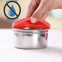 trueware Red Tasty Double Decker 1100ml Stainless Steel (Set Of 3) Lunch Box image 5