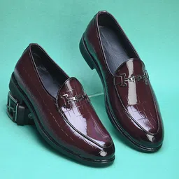 HERE&NOW Men Textured Formal Horsebit Loafers-picture-25