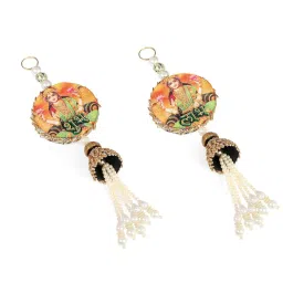 the home co. Gold Fabric Hanging Toran image 3