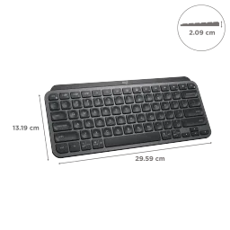 logitech MX Keys Mini Rechargeable Bluetooth Wireless Keyboard with Multi Device Connectivity (Hand Proximity Sensors, Graphite) image 3