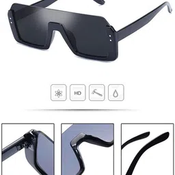 roadway UV Protection Retro Square Sunglasses (Free Size) image 3