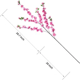 de gardenia Peach Blossom Bouquet – 49 Inch Silk Faux Flowers Pink Bird of Paradise Artificial Flower image 3