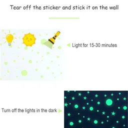 naaj cration 10 cm WALL & ROOF Glowing Sticker for Bedroom || Guestroom || Childrenroom Glow in the Dark Sticker image 2